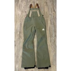 Brand New Women's Green Quality Goods Winter Ski Bib Pants Size Medium